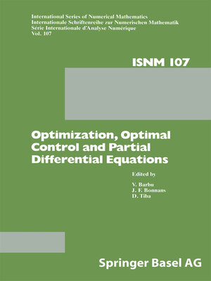 cover image of Optimization, Optimal Control and Partial Differential Equations